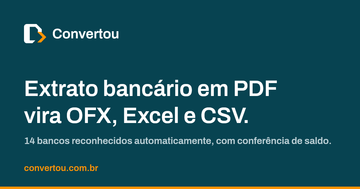Apresentação pública do Convertou, conversor de extratos bancários